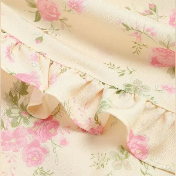 CIDER Floral One Shoulder Ruffle Mini Dress Small - Picture 10 of 11